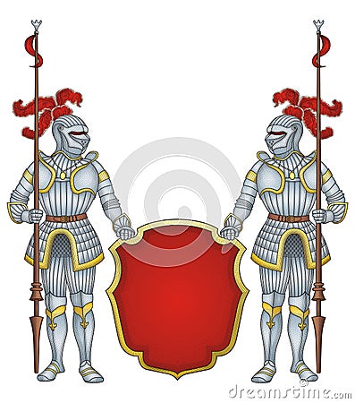 Royal guard knights Vector Illustration