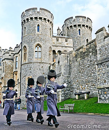 Royal guards - Windsor Editorial Stock Photo