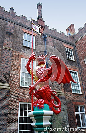 Royal heraldic dragon Stock Photo