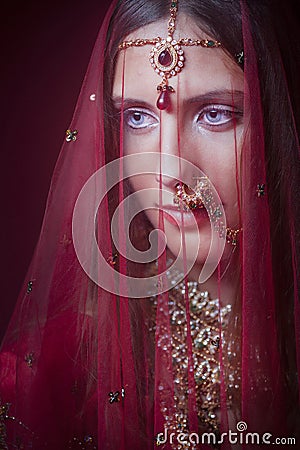 Royal hindu bride Stock Photo