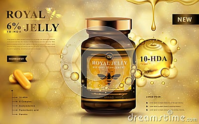 Royal jelly ad Vector Illustration
