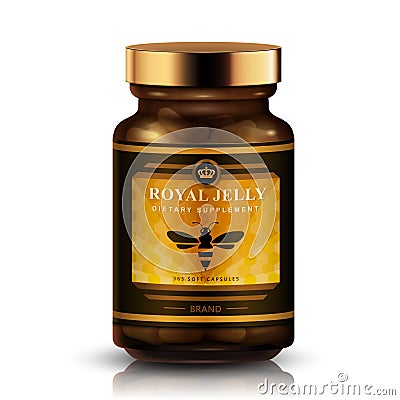 Royal jelly package design Vector Illustration
