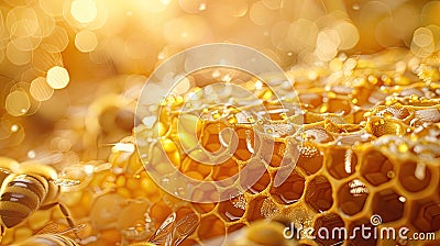 royal jelly produced by bees, emphasizing its natural richness and nutritional benefits. Stock Photo