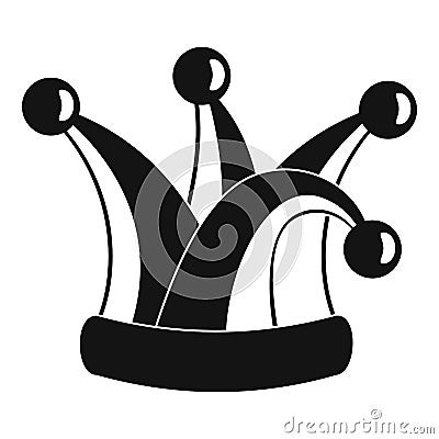 Royal jester hat icon, simple style Cartoon Illustration