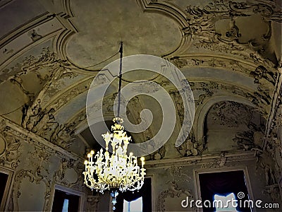 Royal lighting, fairytale and castle Stock Photo