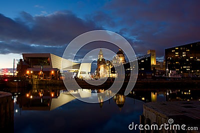 Royal Liver Building and Museum of Liverpool Stock Photo
