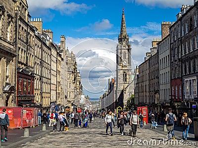 Royal Mile, Edinburgh Scotland Editorial Stock Photo