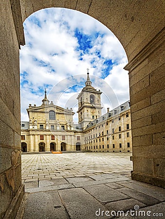 Royal Monastery Escorial (1584) near Madrid, Spain Stock Photo