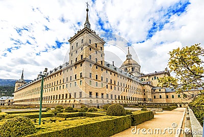 Royal Monastery Escorial (1584) near Madrid, Spain Stock Photo