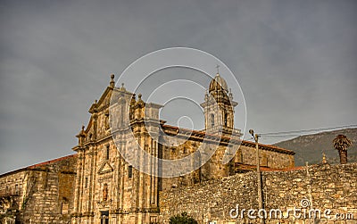 Royal Monastery of Santa MarÃ­a de Oya, Pontevedra, Galicia, Spain Stock Photo