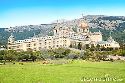 Royal Monastery of San Lorenzo de El Escorial Stock Photo