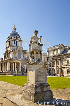 Royal navy chapel and classic colonnaden Editorial Stock Photo