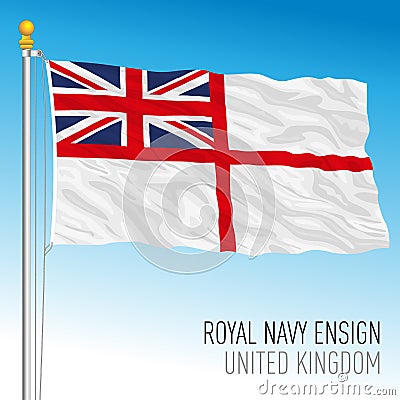 Royal Navy ensign, United Kingdom Vector Illustration