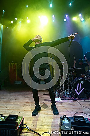 Royal Oak, Michigan -USA - March 18, 2023: The Word Alive performing at the Royal Oak Music Theater as guest for Pop Evil Editorial Stock Photo