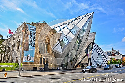 Royal Ontario Museum in a sunny day in Toronto Editorial Stock Photo