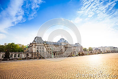 Royal Palace of Brussels at daytime in Belgium Stock Photo