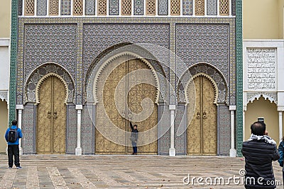 The royal palace in Fes Editorial Stock Photo