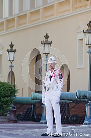 Royal palace guard, monaco ,France Editorial Stock Photo