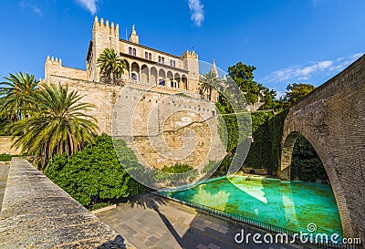 Royal Palace of La Almudaina, Palma de Mallorca islands, Spain Stock Photo