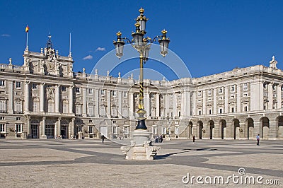 Royal palace in Madrid Stock Photo