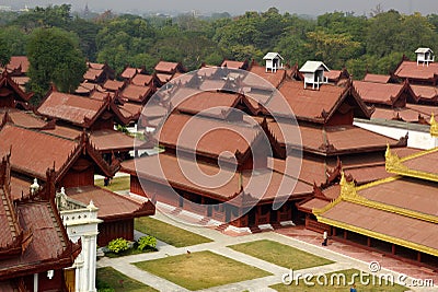 The royal palace in Mandalay, Myanmar Stock Photo