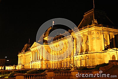Royal Palace By Night Stock Photo