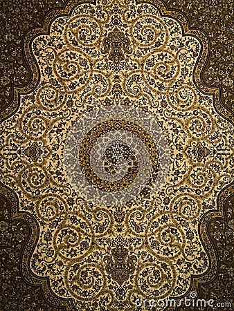 Royal Palace Persian Carpet pattern, Persian carpet with an Intricate design Stock Photo