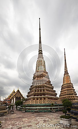 Royal Palace. Stone stupa. Bangkok Stock Photo