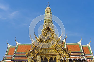 Royal Pantheon Porcelain Pagoda Prang Grand Palace Bangkok Thailand Stock Photo