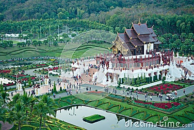 Royal pavilion at Royal Flora park Stock Photo