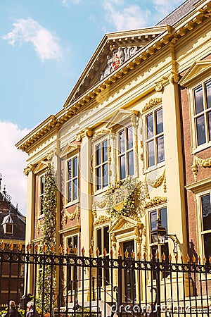 The Royal Picture Gallery Mauritshuis in The Hague Editorial Stock Photo