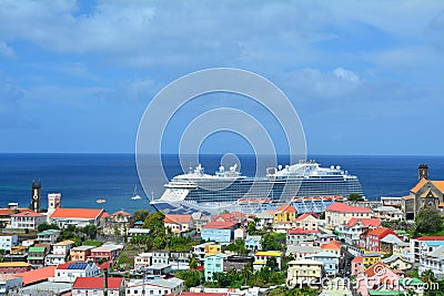 Royal Princess ship in Grenada Editorial Stock Photo