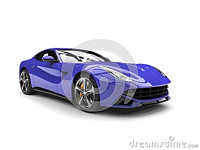 Royal purple modern fast sports concept car Stock Photo