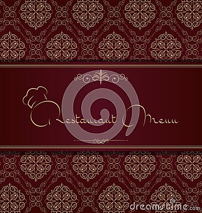 Royal restaurant menu cover Vector Illustration