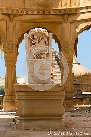 Maharaja image in Bada Bagh ruins, India Stock Photo