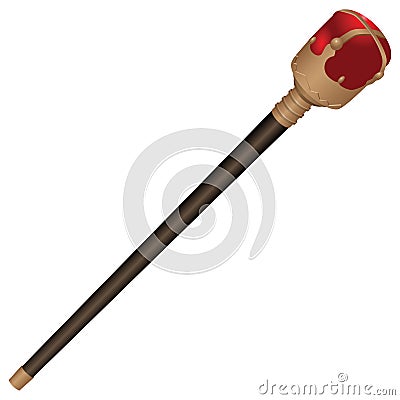 Royal scepter Vector Illustration