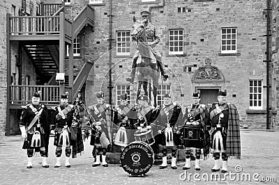 The Royal Scots Dragoon Guards in Edinburgh Editorial Stock Photo