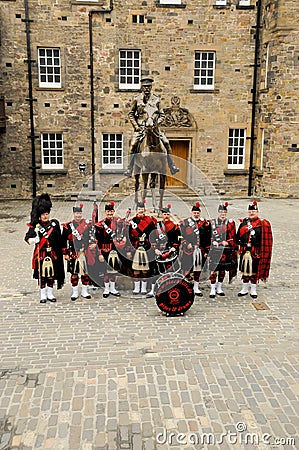 The Royal Scots Dragoon Guards in Edinburgh Editorial Stock Photo