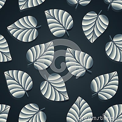 Royal seamless leaves wallpaper Vector Illustration