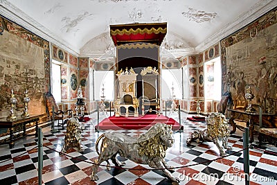 Royal throne room Stock Photo