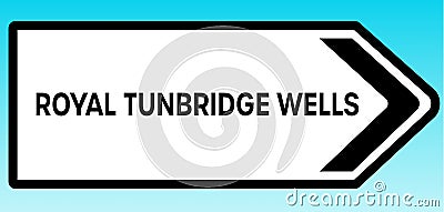 Royal Tunbridge Wells Road Sign Stock Photo