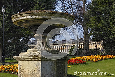 Royal Victoria Park and The Crescent in Bath - England Editorial Stock Photo