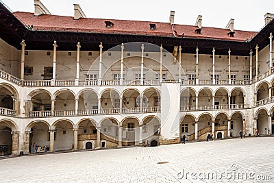 The Royal Wawel Castle, Italian palazzo in Krakow Editorial Stock Photo