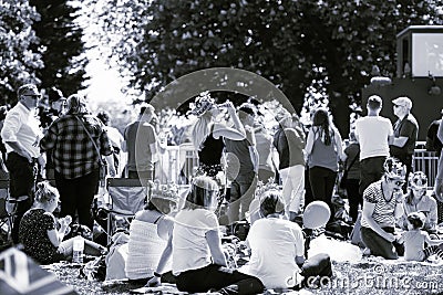 Royal Wedding atmosphere in Windsor Long Road PArk Editorial Stock Photo