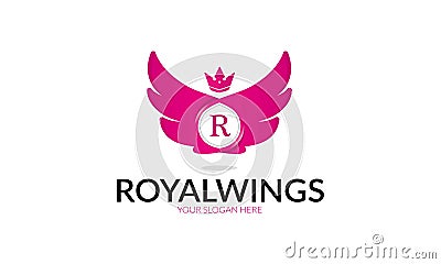 Royal Wings Logo Vector Illustration