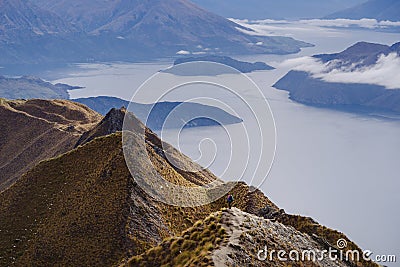Roys Peak New Zealand - Wanaka Stock Photo