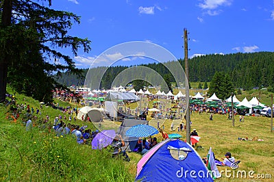 Rozhen National Folk Festival site,Bulgaria Editorial Stock Photo