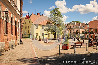 Rozu square. Cesis. Latvia Editorial Stock Photo