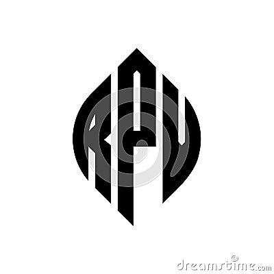 RPV circle letter logo design with circle and ellipse shape. RPV ellipse letters with typographic style. The three initials form a Vector Illustration