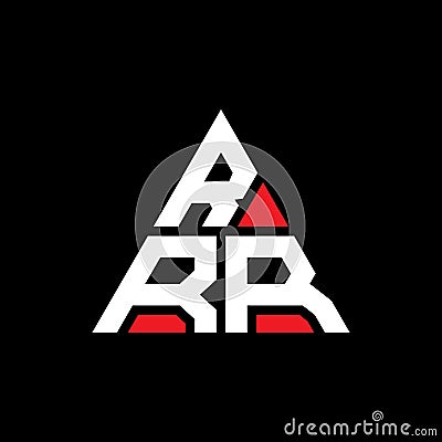 RRR triangle letter logo design with triangle shape. RRR triangle logo design monogram. RRR triangle vector logo template with red Vector Illustration